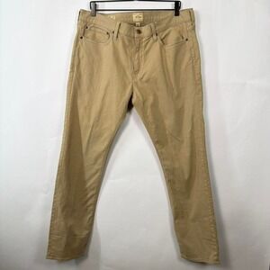 J.Crew 484 Slim Fit Chino Pants Khaki Tan Stretch Casual Men's 36x32